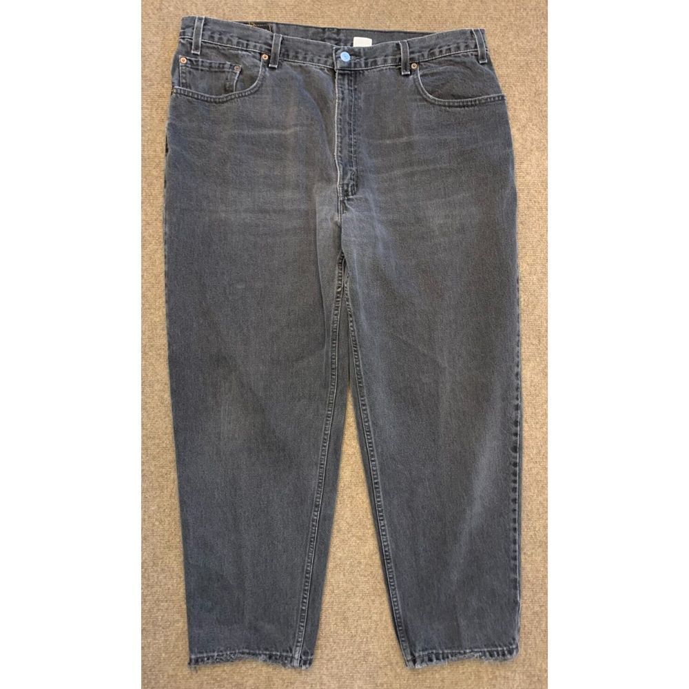 Vintage Levi's 560 Loose Fit Jeans Mens 40x30 Black Faded Distressed 90s Denim